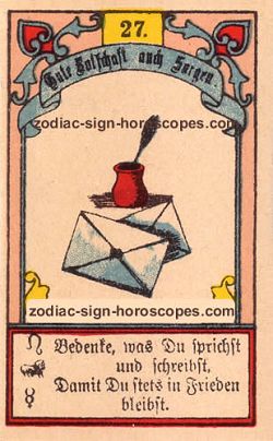 The letter, monthly Aquarius horoscope September